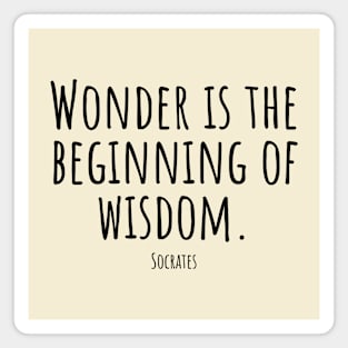 Wonder-is-the-beginning-of-wisdom.(Socrates) Magnet